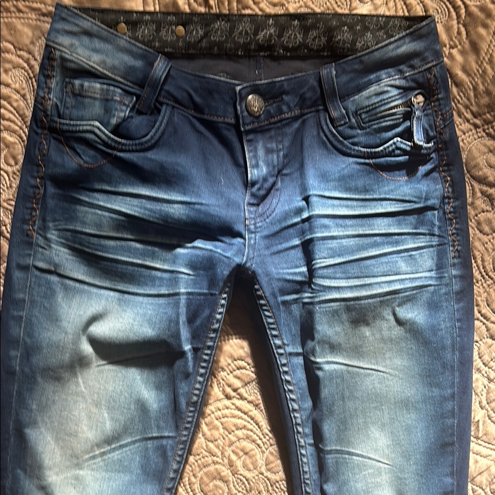 Rerock for Express Blue Skinny Jeans for Women